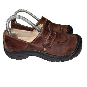 Keen Kaci Clogs Slip On Shoes Womens Size 7 Brown Leather
